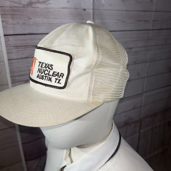 K Brand Texas Nuclear Hat Cap SnapBack White Mesh Trucker Patch Logo Austin TX - Picture 6 of 9